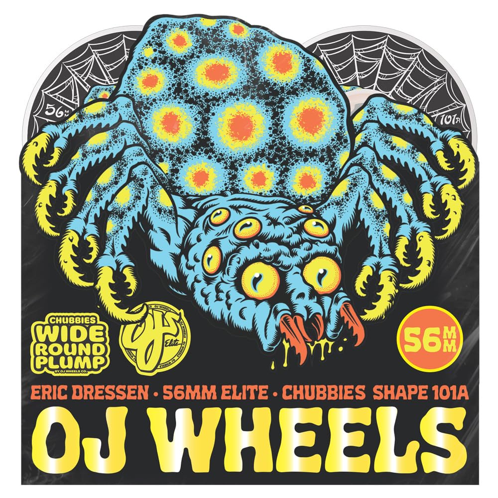 スケートボード OJ wheel Eric Dresden ELITE 101a 56mm OJ Rodas de skate Eric Dressen Spider Elite White Chubbies 101a de